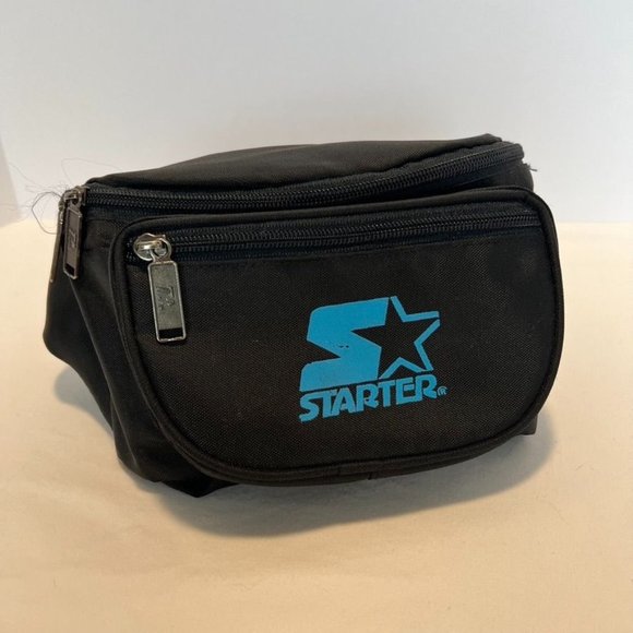 Starter Black Nylon Fanny Pack Adjustable Waist, one size, sport waistpack - Picture 1 of 8